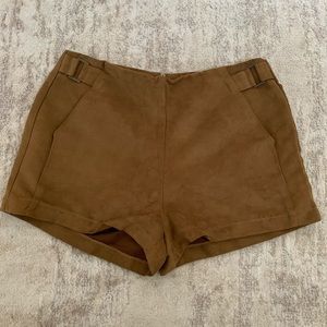 Suede shorts